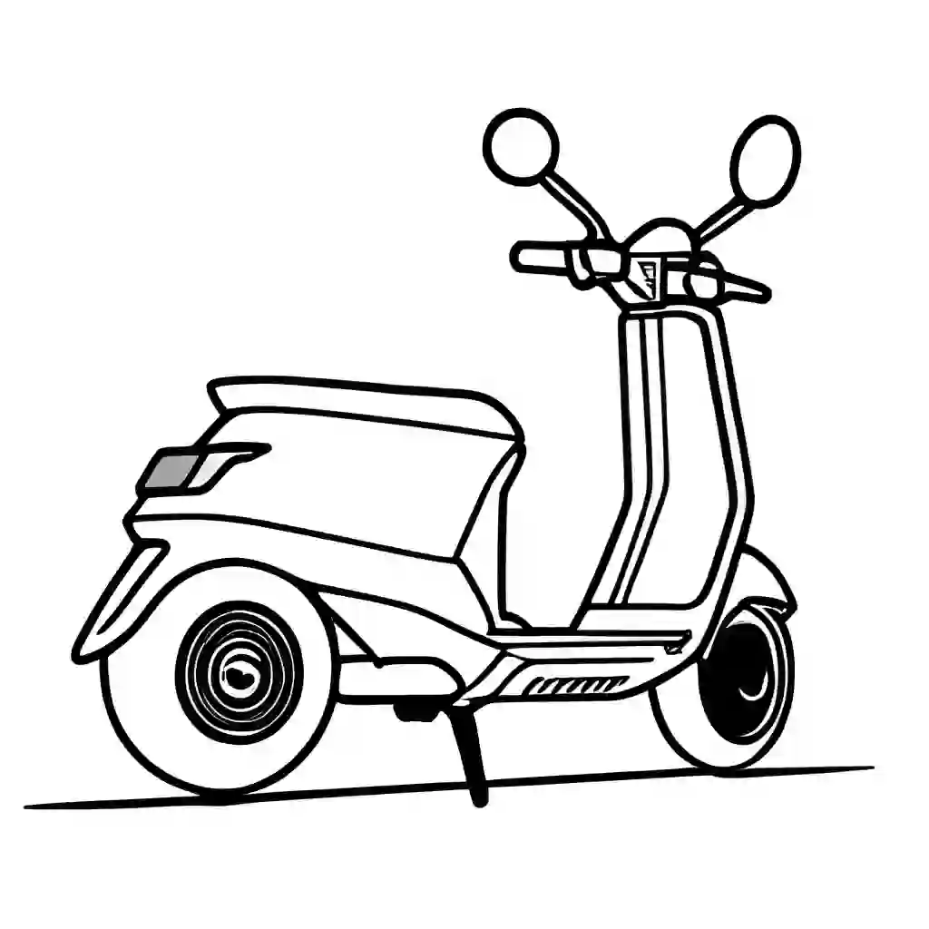 Electric Scooter coloring pages